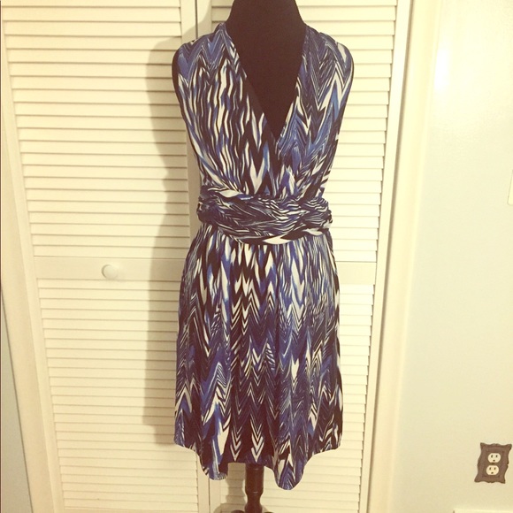 Fashion Bug Dresses Fashion Bug Plus Sz X Blue Black Halter Dress